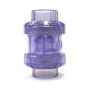 2" Clear PVC True Union Ball Check Valve