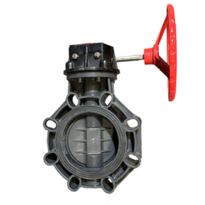 10" Flui-PRO PVC Butterfly Valve - Gear Operator (FP-BFGO-100)