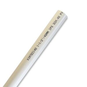 1-1/2" Schedule 40 White PVC Pipe 4004-015AB - 13ft