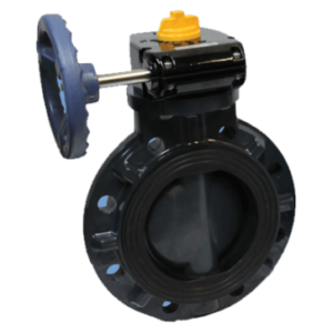 12" PVC Butterfly Valve, PVC Wafer, EPDM Seals, Gear Operator - Asahi/America Pool-Pro (3793120)