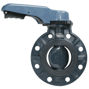 2" PVC Butterfly Valve, PVC Wafer, EPDM Seals, Lever Handle - Asahi/America Pool-Pro (1728020)