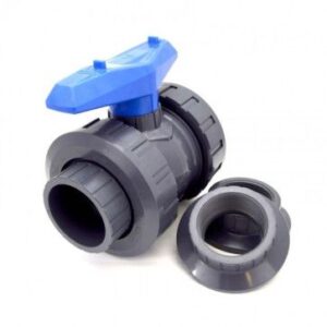 1-1/4" Flui-PRO Series 2 PVC True Union Ball Valve - Socket & Threaded Ends