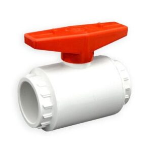 1-1/2" Flui-PRO PVC Compact Ball Valve - White / Socket (FP-WS-015)