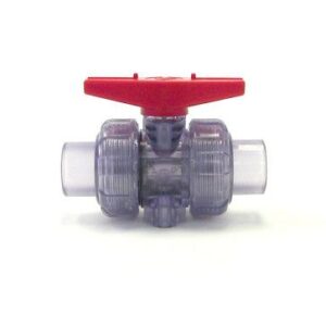 1/2" Clear PVC True Union Ball Valve