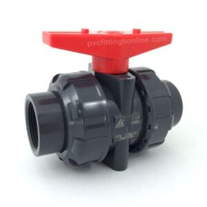 1-1/4" PVC True Union Ball Valve (SK-TUBV-T-012) - Threaded