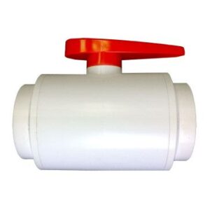 1-1/4" DELUXE Compact PVC Ball Valve - White/Threaded